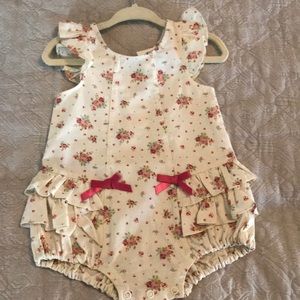 Indigo Soul Kids Floral Ruffle Romper 9 months NWT